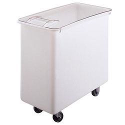 Cambro IB36148 Mobile Ingredient Bin - 34 Gallon Capacity, Clear Cover/White Base