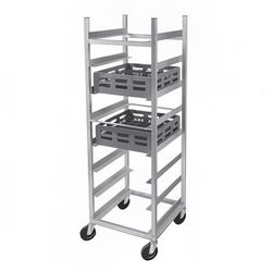 Channel AXD-GRR-8 24"W Glass Rack Cart w/ 8 Glass Rack Capacity, Aluminum