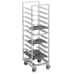 Channel T447A 23"W 24 Tray Cafeteria Tray Rack w/ 5" Bottom Load Slides