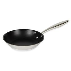 Browne 5724058 Thermalloy 7 3/4" Non Stick Steel Frying Pan w/ Solid Metal Handle, Stainless Steel