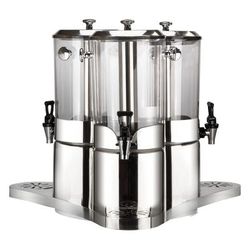 Bon Chef 40507 6 gal Beverage Dispenser w/ Ice Tube - Stainless Base, Silver