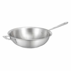 Bon Chef 60005 Cucina 10 3/8" Stainless Stir Fry Pan - Induction Ready, Stainless Steel