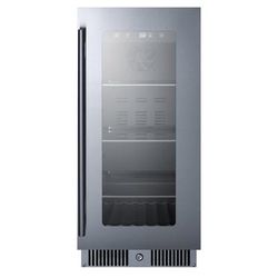 Summit CL156BV Classic Collection 15" Undercounter Refrigerator w/ (1) Section & (1) Door, 115v, Silver