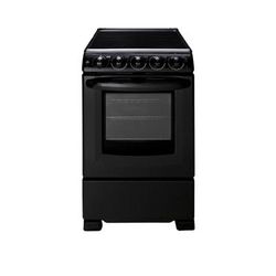 Summit REX2051BRT 20" 4 Burner Electric Stove w/ Ceramic Stove - Black, 220v/1ph, 20" Width