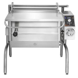Groen BPM-40GA NG 40 gal. Tilt Skillet - Open Leg Base, Polished Pan, Measurement Marks, Natural Gas, Stainless Steel, Gas Type: NG