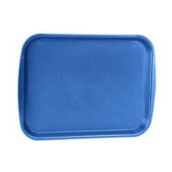 Vollrath 1014-44 Traex Plastic Fast Food Tray - 14 3/10" L x 10 3/5" W, Royal Blue