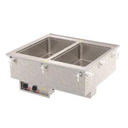 Vollrath 3640051 Drop-In Hot Food Well w/ 2 Full Size Pan Capacity, 208 240v/1ph, Stainless Steel