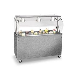 Vollrath 3872660 60" Mobile Food Bar w/ Cabinet & Stainless Top - Granite, 120v, Gray