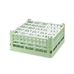 Vollrath 5271111 Signature Glass Rack w/ 25 Compartments - Green, Pack of 3