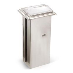 Vollrath 6525-28 In-Counter Napkin Dispenser - 500 Capacity, Chrome Faceplate, Stainless, Silver