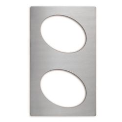 Vollrath 8240314 Miramar Template - 2 Small Oval Decorative Pans, 12x20" Stainless