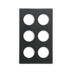 Vollrath 8241910 Miramar Template - (6) 1 1/4 qt Bain Marie Pots, 12x20", Resin, Black