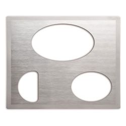 Vollrath 8250516 Miramar Double-Well Template - (1)Large Oval, (1)Small Oval, (1)1/2 Oval, Satin-Edge