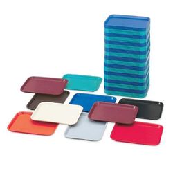 Vollrath 86119 Plastic Fast Food Tray - 16"L x 12"W, Teal, Blue