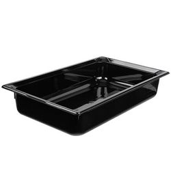 Vollrath 9004420 4"D Full Size High Temp Food Pan, Black, Plastic