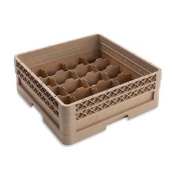 Vollrath CR5AA Traex Full Size Glass Rack w/ 20 Compartments - 20 Extender, Beige