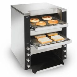 Vollrath CT4-208DUAL Conveyor Toaster - 1100 Slices/hr w/ 1 1/2" - 3" Product Opening, 208v/1ph, Stainless Steel