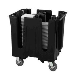 Vollrath SAC-4C-06 Traex 32 3/4" Mobile Dish Caddy w/ (4) Columns - Plastic, Black