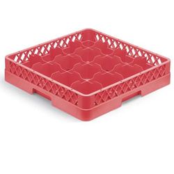 Vollrath TR4DD 02 Rack-Master Glass Rack w/ 16 Compartments - 16 Extenders, Red