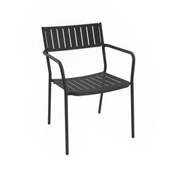 emu 147 Bridge Indoor/Outdoor Stackable Armchair - Steel, Black, Powder Coated