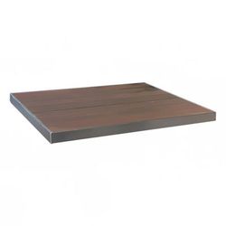 emu A1494 (06-402) Rectangular Sid Outdoor Table Top - 26" x 30", Aluminum, Wenge, Wood-Look Aluminum