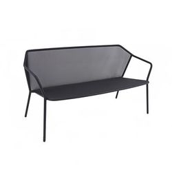 emu E527 (23) 55" Outdoor Loveseat w/ Steel Mesh Back & Seat - Steel Frame, White