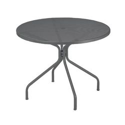 emu E804 22 42" Round Cambi Indoor/Outdoor Table w/ Umbrella Hole - Steel, Antique Iron, Powder Coated Steel