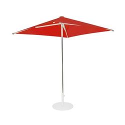 emu E980 (5877) 6 1/2 ft Square Top Shade Umbrella - Circus Red Fabric, Aluminum Pole