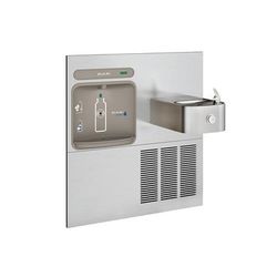 Elkay EZWS-ERFP8-RF Wall Mount Bottle Filling Station w/ Drinking Fountain - Refrigerated, Non Filtered, Silver