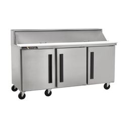 Centerline by Traulsen CLPT-7230-SD-LLL 72" Centerline Mega Top Sandwich/Salad Prep Table w/ Refrigerated Base, 115v, (30) 1/6 Size Pans, 115 V, Stainless Steel