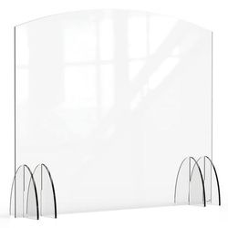 Rosseto AG018 Freestanding Safety Shield - 48"L x 40"H, Acrylic, Clear, Countertop