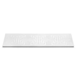 Rosseto SG038 27 3/5" x 9 2/5" Rectangular Serving Tray - Melamine, White, Reversible Surfaces