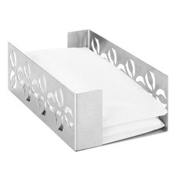 Rosseto SM261 Iris Rectangular Napkin Holder - 9 7/16" x 5 1/4", Stainless, Silver