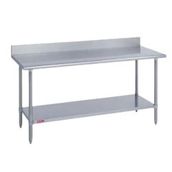 Duke 316S-3030-5R 30" 16 ga Work Table w/ Undershelf & 300 Series Stainless Steel Top, 5" Backsplash