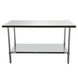 Duke 416S-2460 60" 16 ga Work Table w/ Undershelf & 400 Series Stainless Steel Flat Top