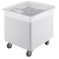 Duke 5027 Ingredient Bin - 28 Gallon Capacity, Clear Cover/White Base