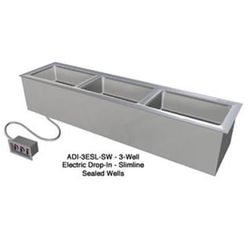 Duke ADI-2ESL-SW 2081 46 1/4" Drop In Hot Food Table w/ 2 Wells, 208v/1ph, Silver
