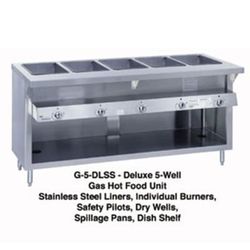 Duke G-3-DLSS LP 46" Hot Food Table w/ 3 Wells & Cutting Board, Liquid Propane, Silver, Gas Type: LP