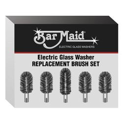 Bar Maid BRS-1722 Bar Maid Glass Washer Replacement Brush Set, 5 Pc
