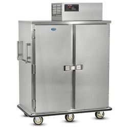 FWE RBQ-96 96 Plate Heated Meal Delivery Cart, 120v, 2 Doors, Silver