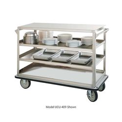 FWE UC-312-62 Queen Mary Cart - 3 Levels, 1600 lb. Capacity, Stainless, Flat Edges, Flat Shelves, Stainless Steel