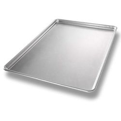 Chicago Metallic 40804 StayFlat 1/1 Full Size Bun / Sheet Pan - 26" x 18" x 1", 18 gauge Aluminum, Silver