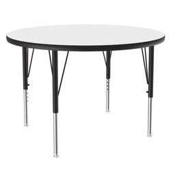 Correll A36-RND-36-09-09 36" Round Table w/ 1 1/4" High Pressure Top, White
