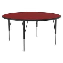 Correll A48-RND-35-09-09 48" Round Table w/ 1 1/4" High Pressure Top, Red