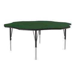 Correll A60-FLR-39-09-09 48" Flower Shape Table w/ 1 1/4" High Pressure Top, Green