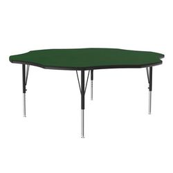 Correll A60-FLR-39-09-09 48" Flower Shape Table w/ 1 1/4" High Pressure Top, Green