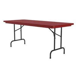 Correll R3060 25 60" R-Series Rectangular Folding Table w/ Red Plastic Top, 29"H