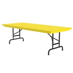 Correll RA3072 28 72" R-Series Rectangular Folding Table w/ Yellow Plastic Top, 32"H