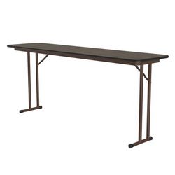 Correll ST1896PX-01 96" Rectangular Folding Seminar Table w/ Walnut Top, 29"H