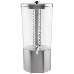 Tablecraft 10451 4 1/2 gal Beverage Dispenser - Plastic Container, Stainless Steel Base, Silver